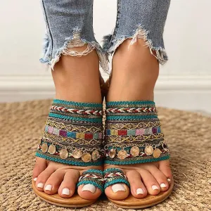 Bohemian Toe Ring Fashion Flats Sandals