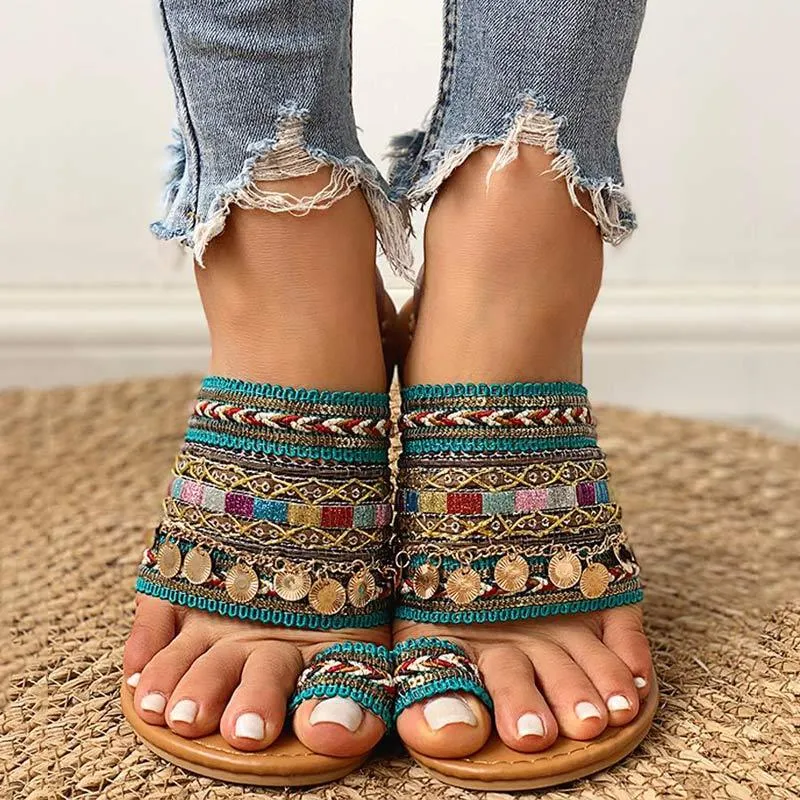 Bohemian Toe Ring Fashion Flats Sandals