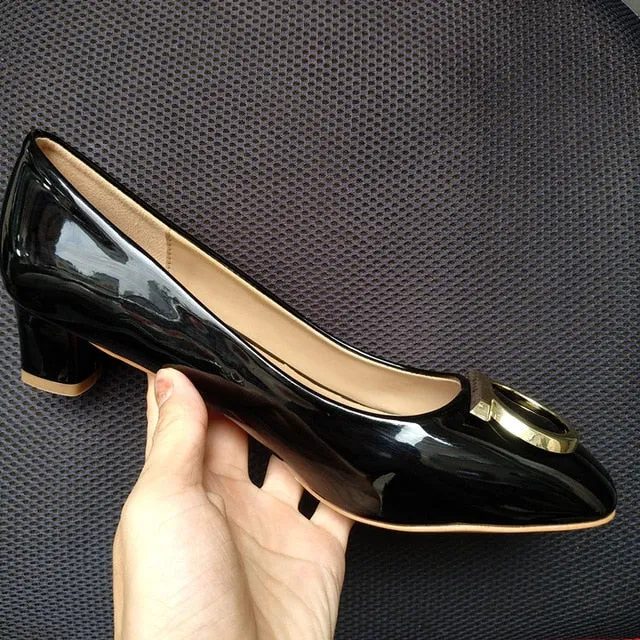 Bowknot Classic Black Patent Leather High Heels Shoes Woman Pumps Basic 2021 Bowknot Work Shoes Fashion Party Sexy Women Shoes