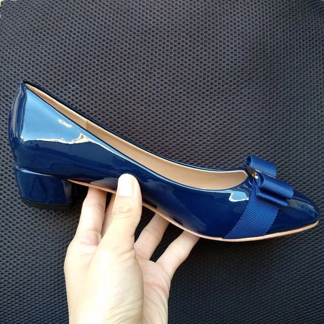 Bowknot Classic Black Patent Leather High Heels Shoes Woman Pumps Basic 2021 Bowknot Work Shoes Fashion Party Sexy Women Shoes
