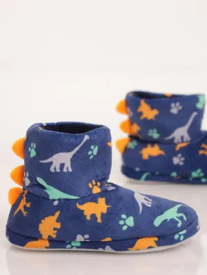 Boys Dino Slipper Bootie - Navy