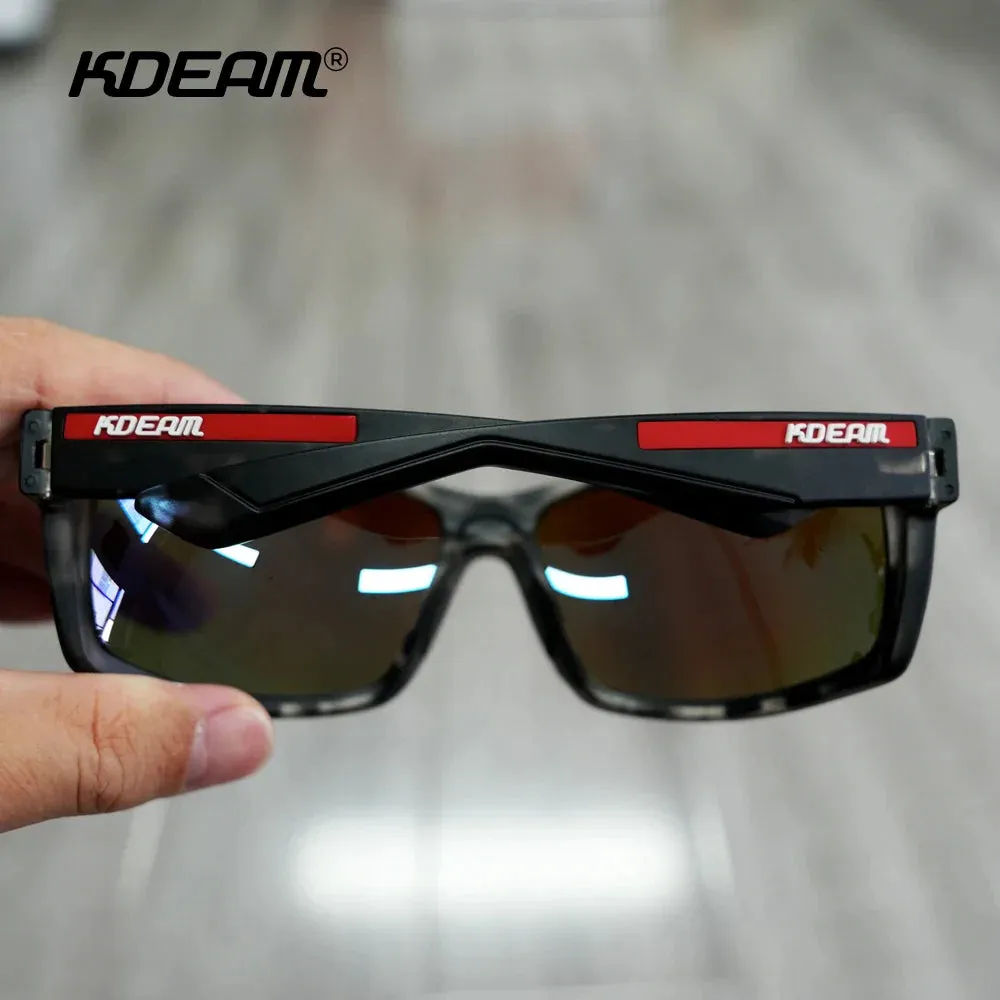 Brand KDEAM High quality TR90 Fishing Polarized Sunglasses Men outdoor Sport driving Sun Glasses UV400 with soft Nose pad