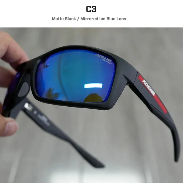 Brand KDEAM High quality TR90 Fishing Polarized Sunglasses Men outdoor Sport driving Sun Glasses UV400 with soft Nose pad
