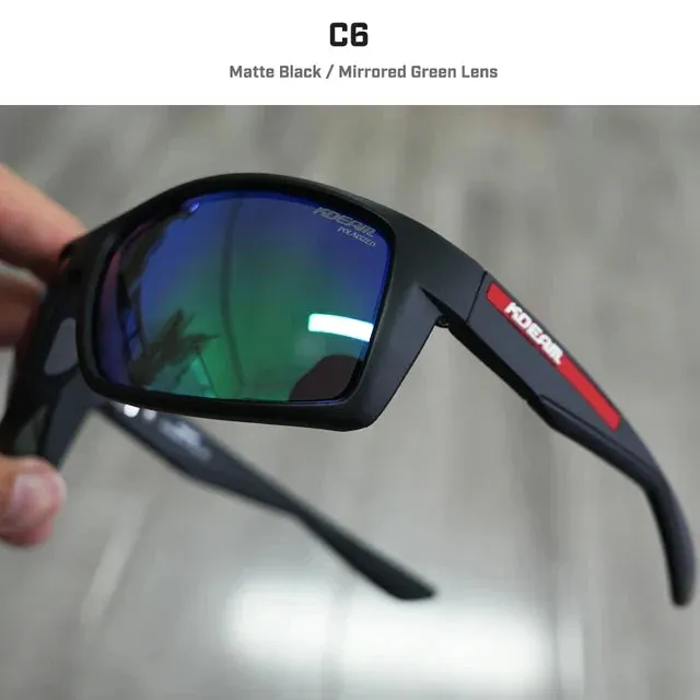 Brand KDEAM High quality TR90 Fishing Polarized Sunglasses Men outdoor Sport driving Sun Glasses UV400 with soft Nose pad