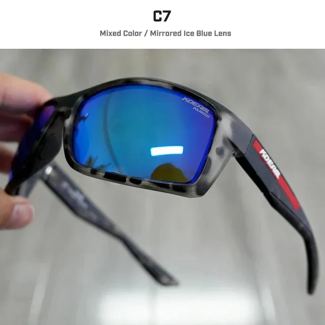 Brand KDEAM High quality TR90 Fishing Polarized Sunglasses Men outdoor Sport driving Sun Glasses UV400 with soft Nose pad