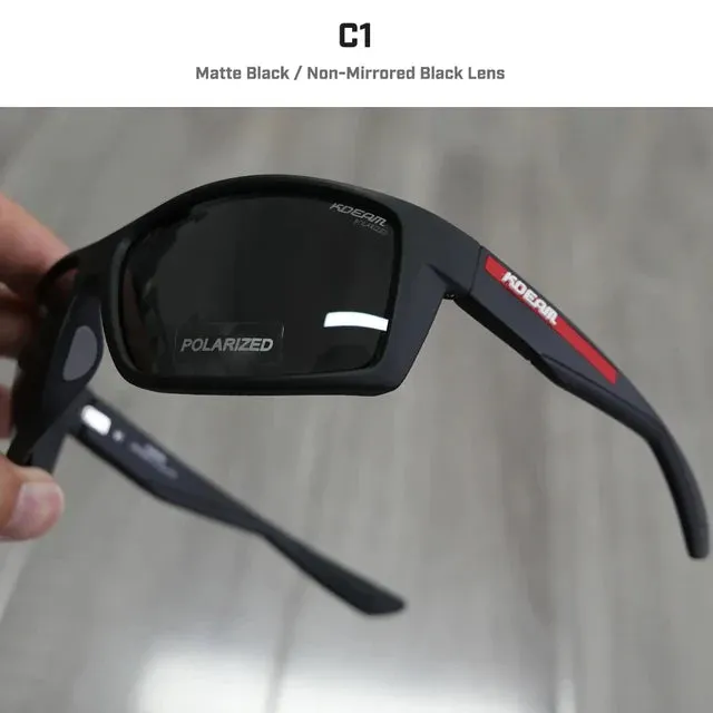 Brand KDEAM High quality TR90 Fishing Polarized Sunglasses Men outdoor Sport driving Sun Glasses UV400 with soft Nose pad