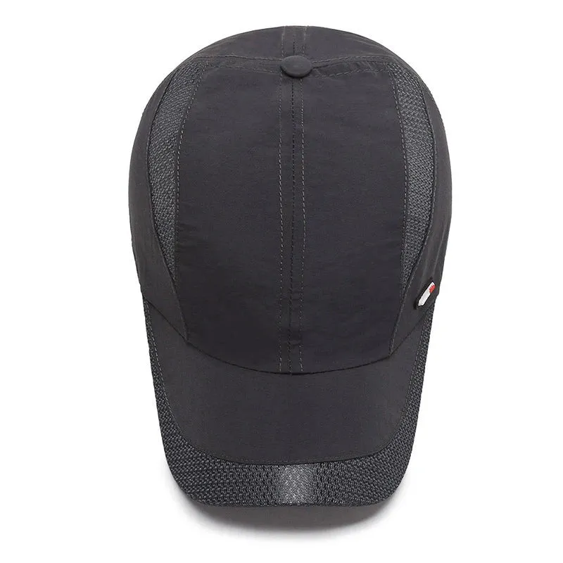 Breathable Mesh Baseball Cap - Men's Snapback Sport Dad Fishing Hat for Spring and Summer
