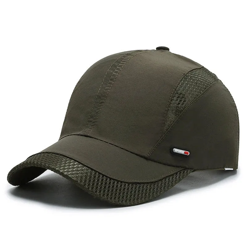Breathable Mesh Baseball Cap - Men's Snapback Sport Dad Fishing Hat for Spring and Summer