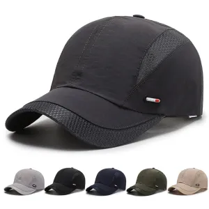 Breathable Mesh Baseball Cap - Men's Snapback Sport Dad Fishing Hat for Spring and Summer