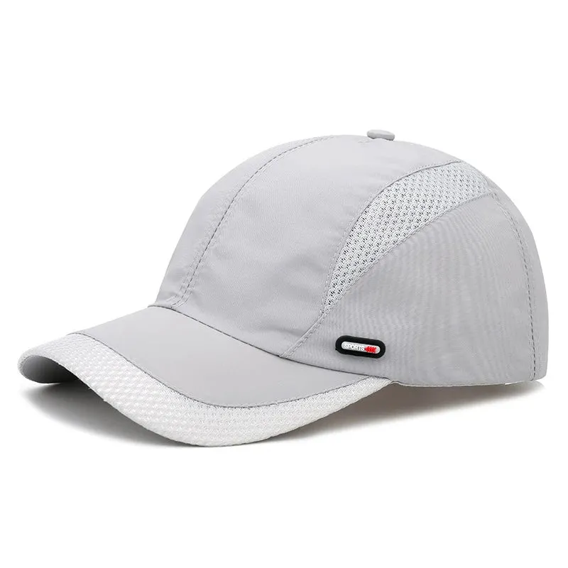 Breathable Mesh Baseball Cap - Men's Snapback Sport Dad Fishing Hat for Spring and Summer
