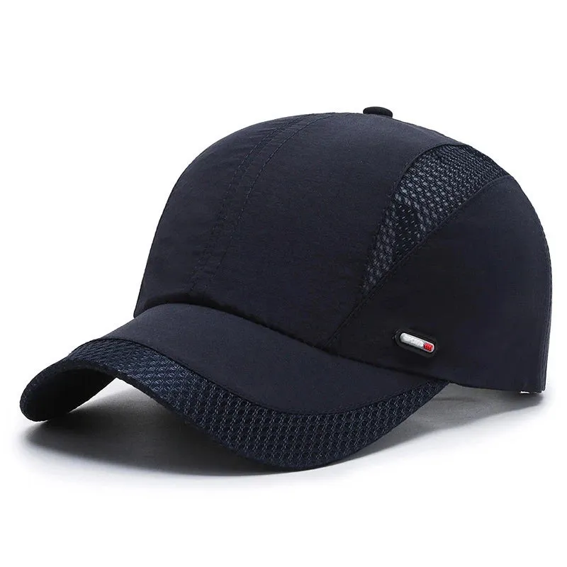 Breathable Mesh Baseball Cap - Men's Snapback Sport Dad Fishing Hat for Spring and Summer
