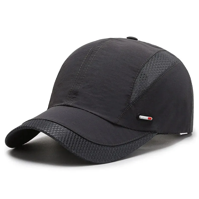 Breathable Mesh Baseball Cap - Men's Snapback Sport Dad Fishing Hat for Spring and Summer