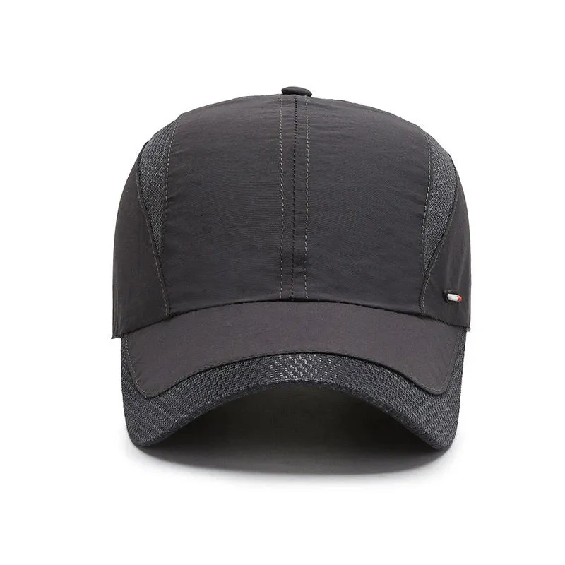 Breathable Mesh Baseball Cap - Men's Snapback Sport Dad Fishing Hat for Spring and Summer