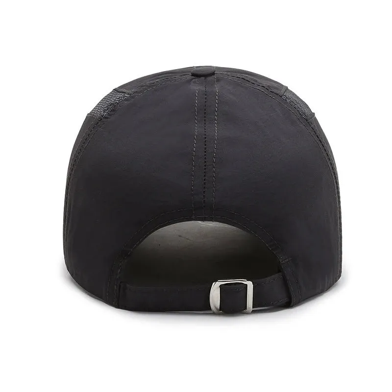 Breathable Mesh Baseball Cap - Men's Snapback Sport Dad Fishing Hat for Spring and Summer