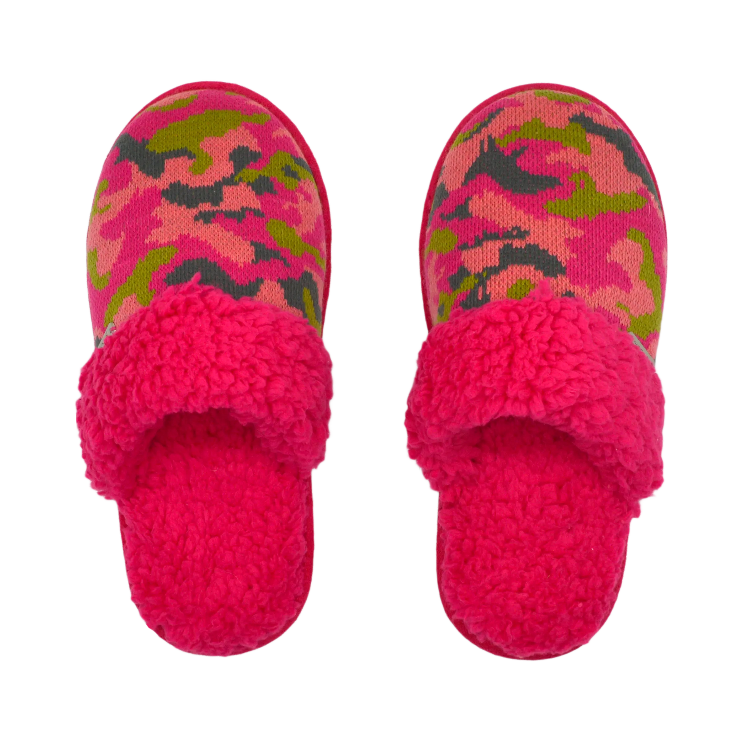 Bright Collection Creekside Slide Slippers | Camo Pink