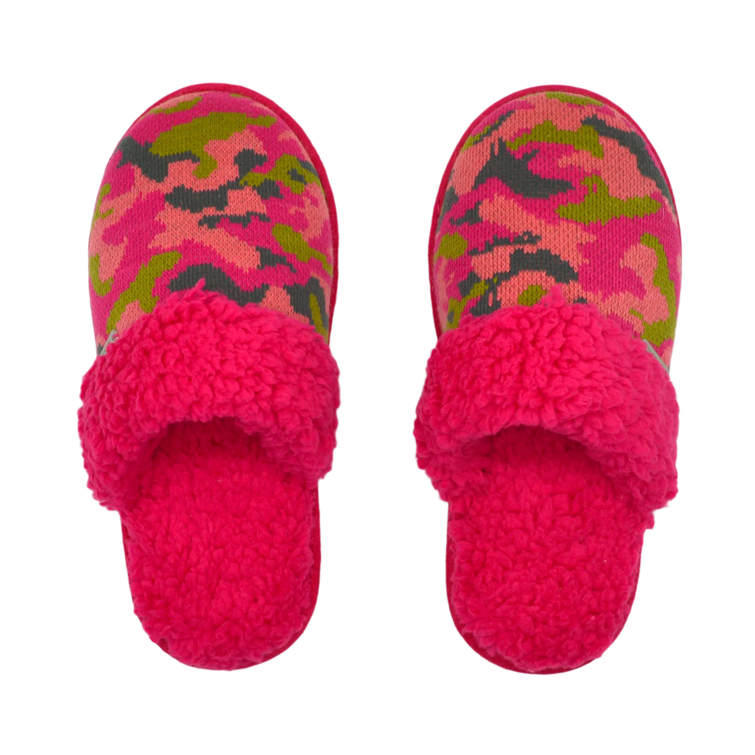 Bright Collection Creekside Slide Slippers | Camo Pink