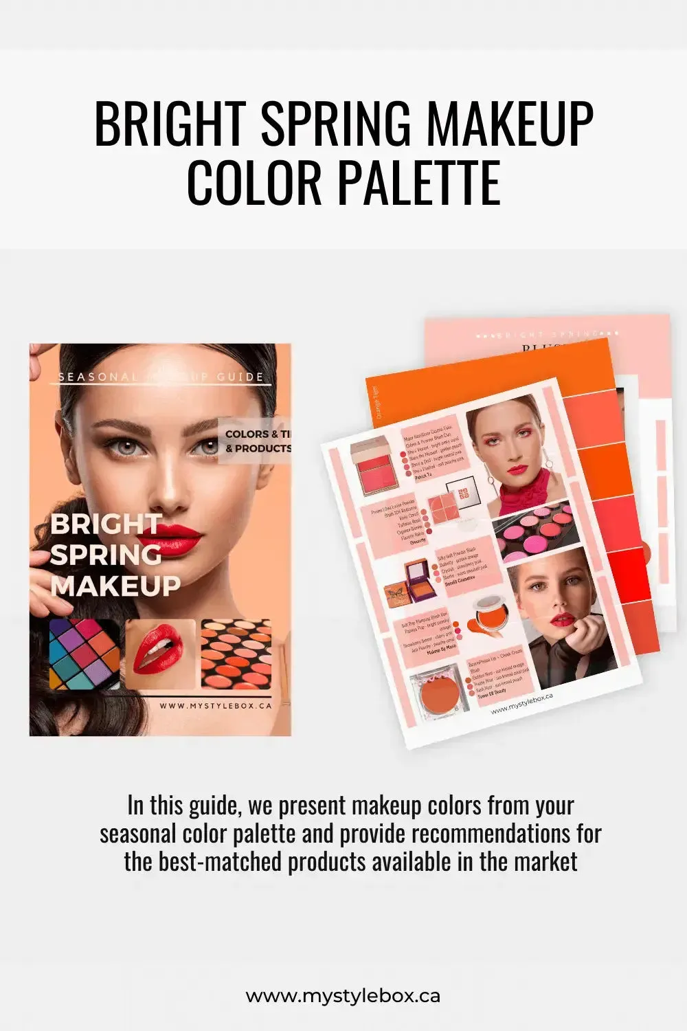 Bright Spring Digital Color Palette and Makeup Guide
