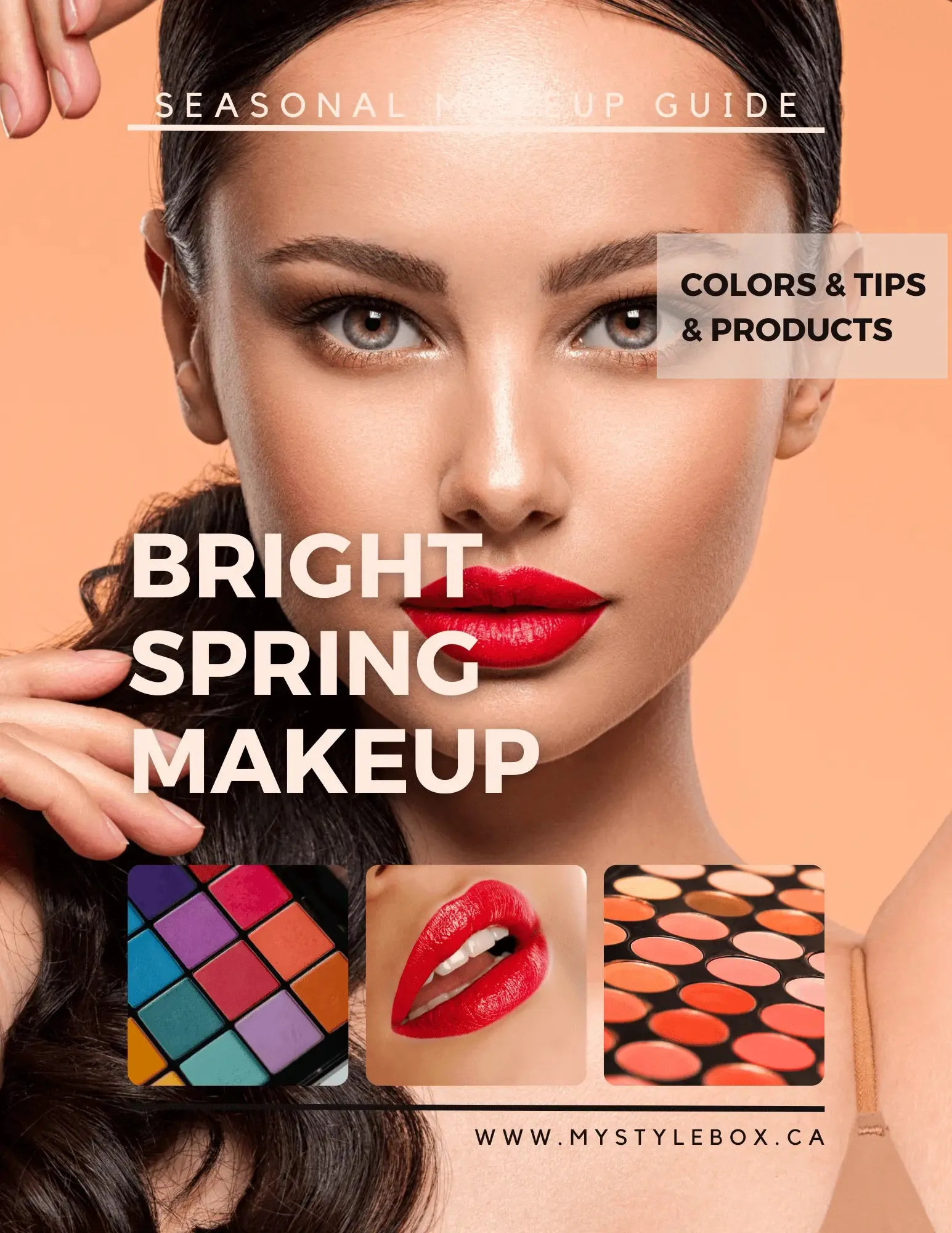 Bright Spring Digital Color Palette and Makeup Guide
