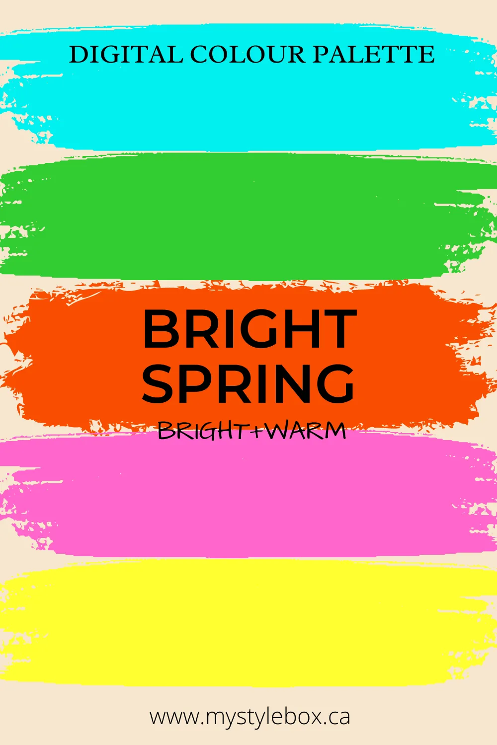 Bright Spring Season Digital Color Palette and Color Combinations Bundle