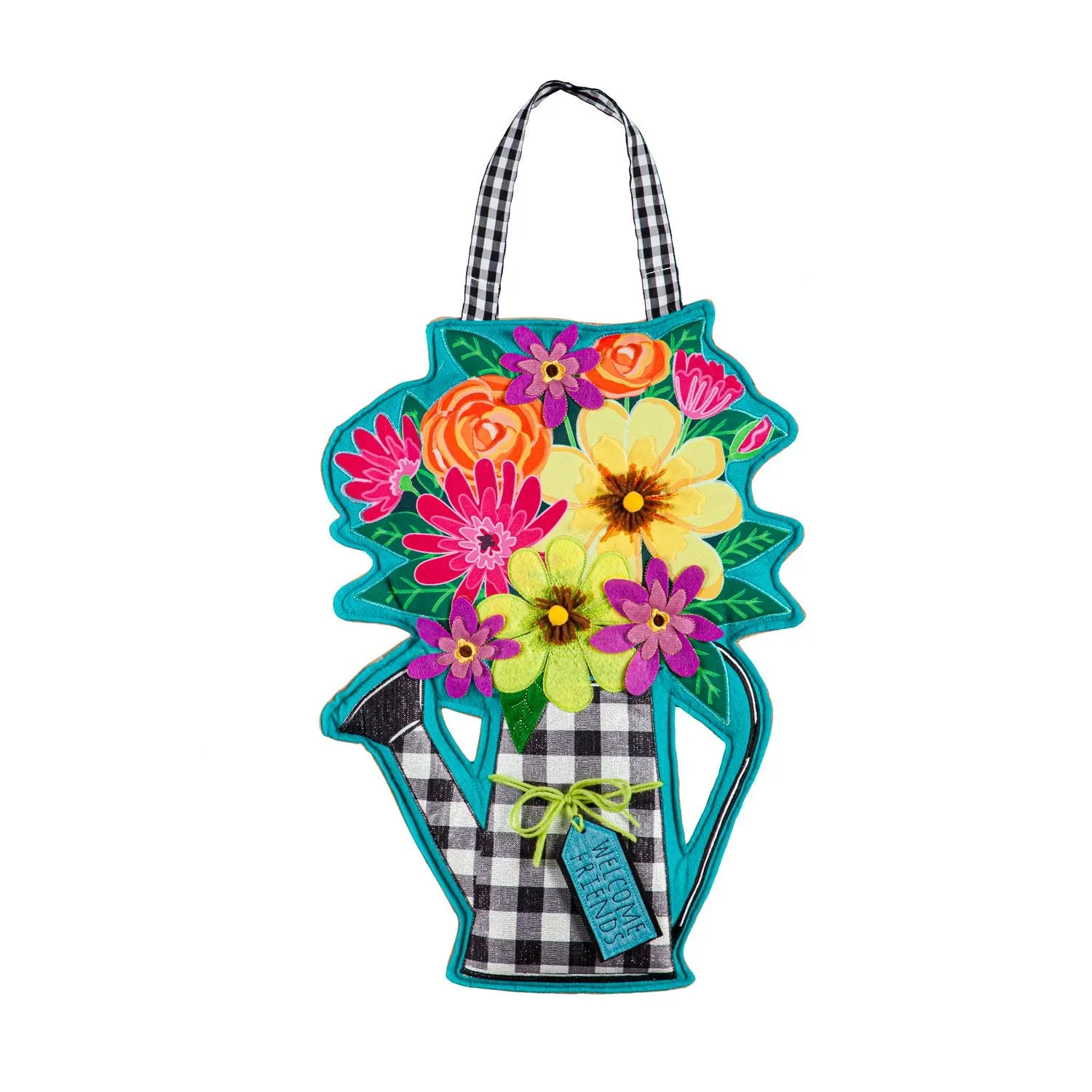 Buffalo Check Watering Can Door Décor,2dhb2247