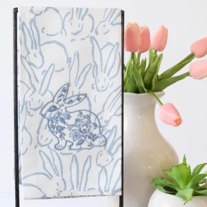 Bunny Pattern with Blue Bunny Kitchen Towel