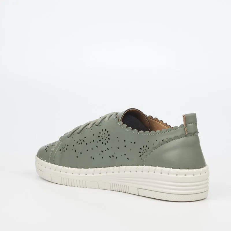Butterfly Lace-up Sneaker - Olive