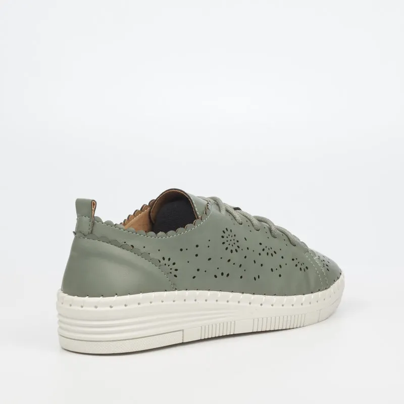 Butterfly Lace-up Sneaker - Olive