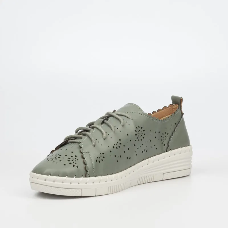Butterfly Lace-up Sneaker - Olive