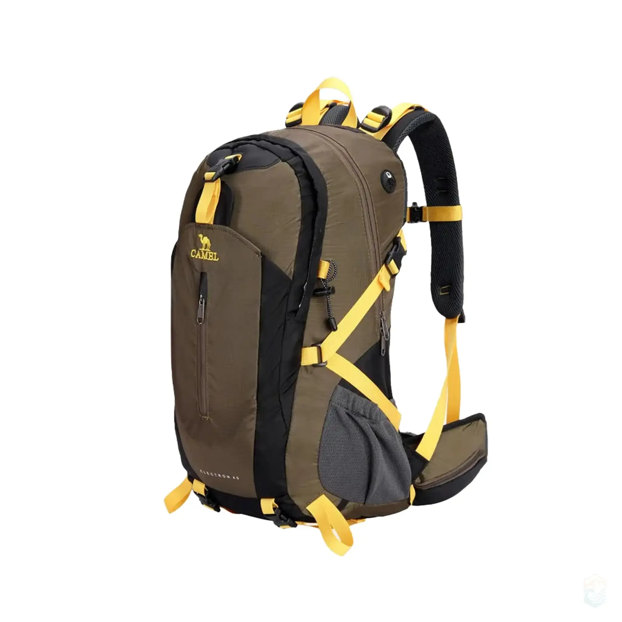 Camel 40L Waterproof Hiking Backpack Ultralight Design with Rain Cover for Camping Trekking Travel