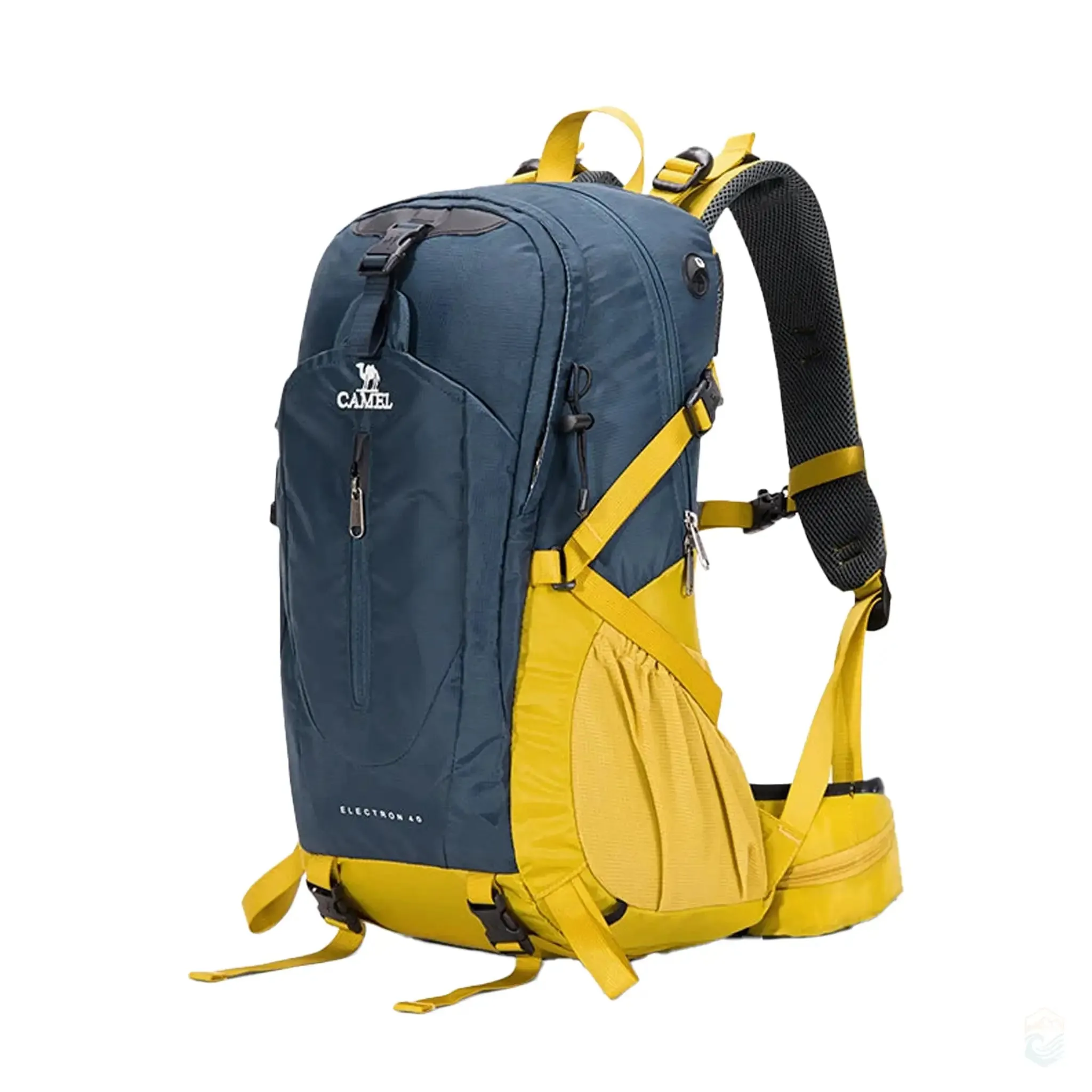 Camel 40L Waterproof Hiking Backpack Ultralight Design with Rain Cover for Camping Trekking Travel