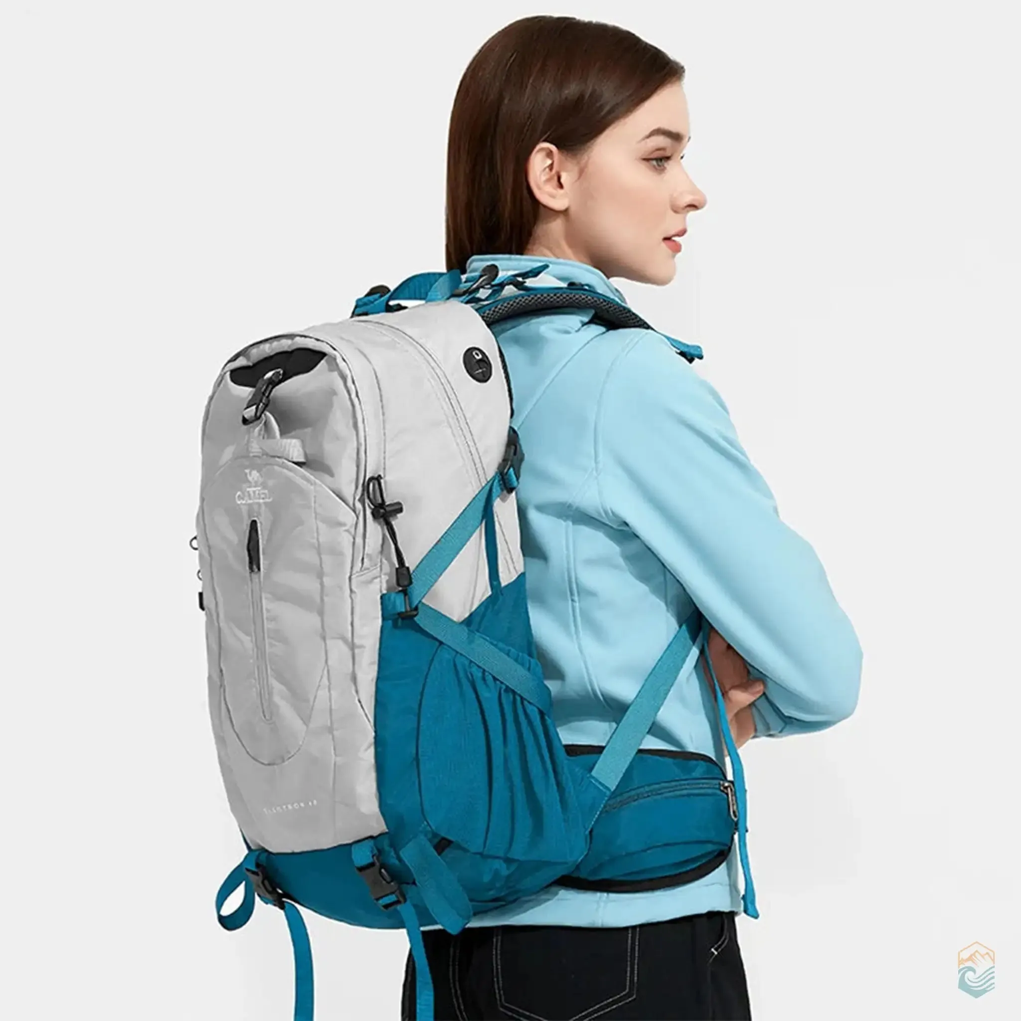 Camel 40L Waterproof Hiking Backpack Ultralight Design with Rain Cover for Camping Trekking Travel