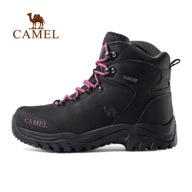 CAMEL High Top Hiking Shoes Durable Waterproof Military Tactical Boots