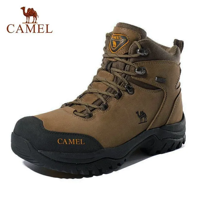 CAMEL High Top Hiking Shoes Durable Waterproof Military Tactical Boots