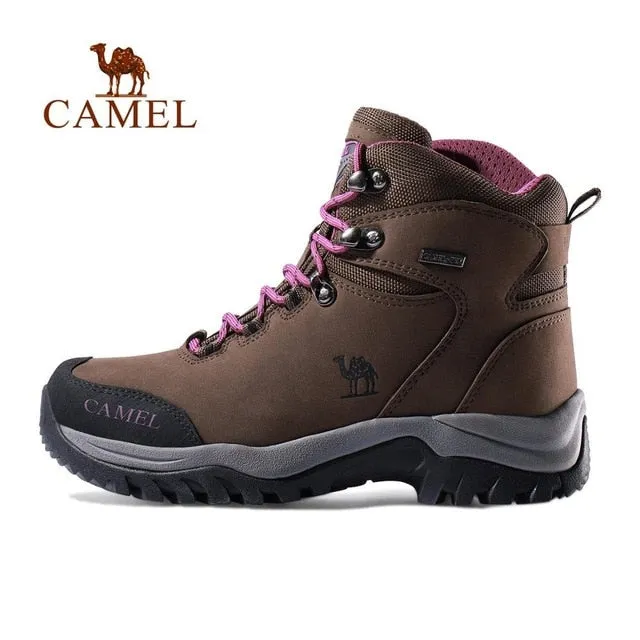 CAMEL High Top Hiking Shoes Durable Waterproof Military Tactical Boots