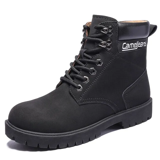 CAMEL Official Men Women High-top Hiking Boots Anti-slip Work Boots