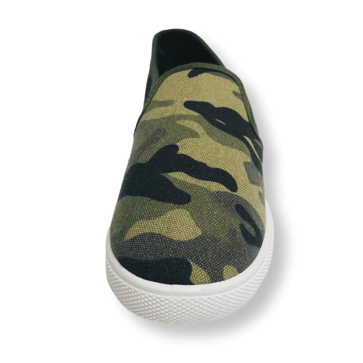 Camo Slip On Shoes for Boys Canvas Kids Sneakers