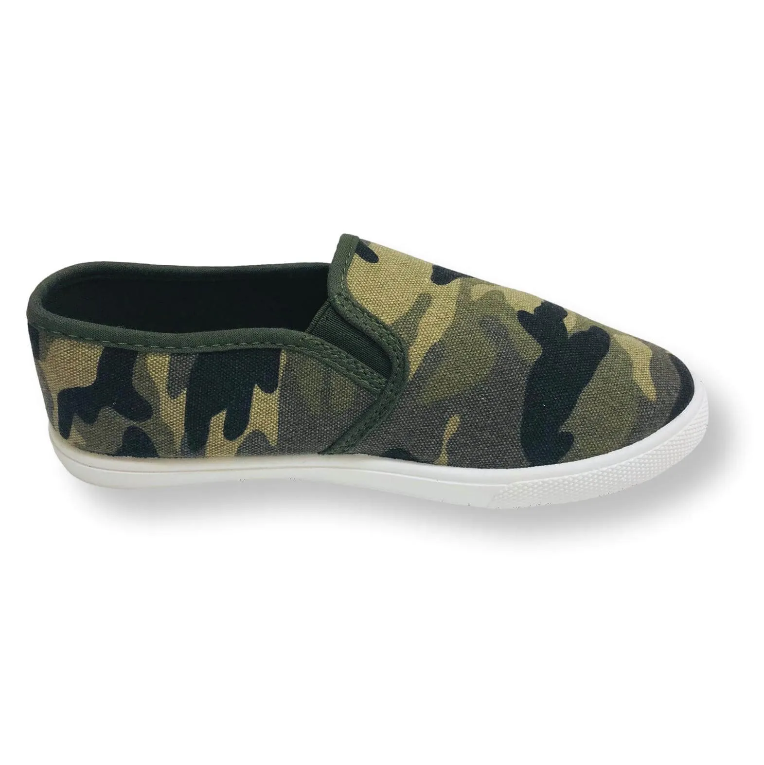 Camo Slip On Shoes for Boys Canvas Kids Sneakers
