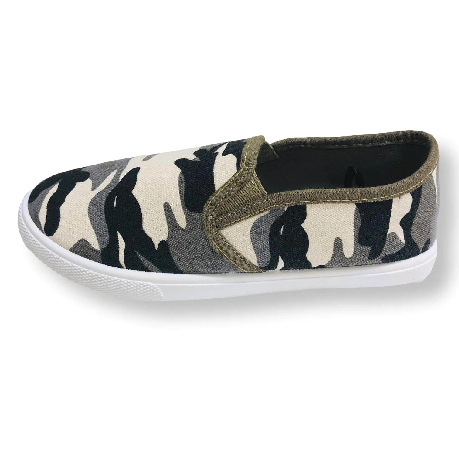 Camo Slip On Shoes for Boys Canvas Kids Sneakers