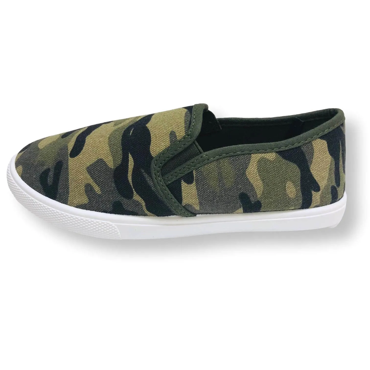 Camo Slip On Shoes for Boys Canvas Kids Sneakers
