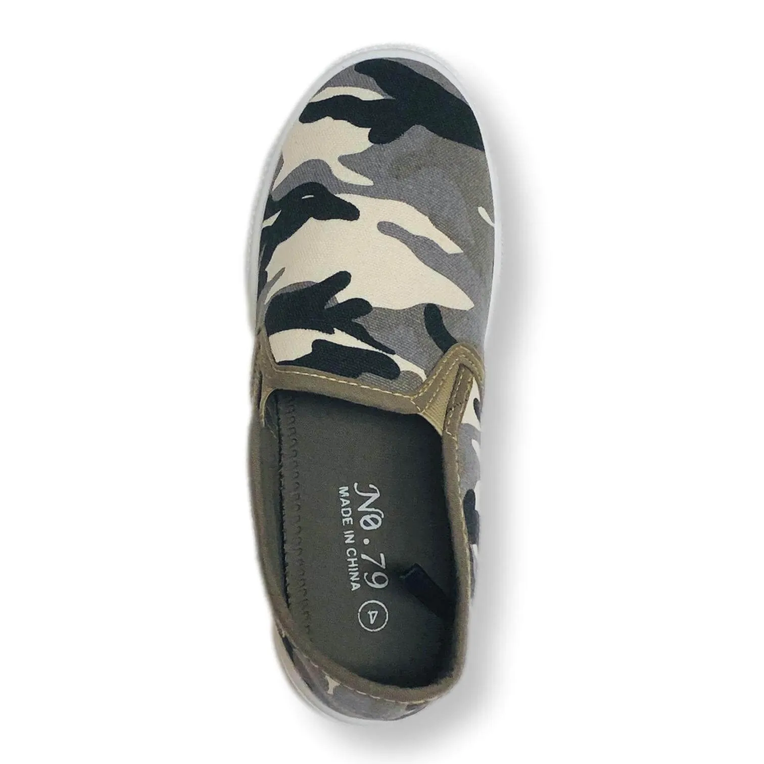 Camo Slip On Shoes for Boys Canvas Kids Sneakers