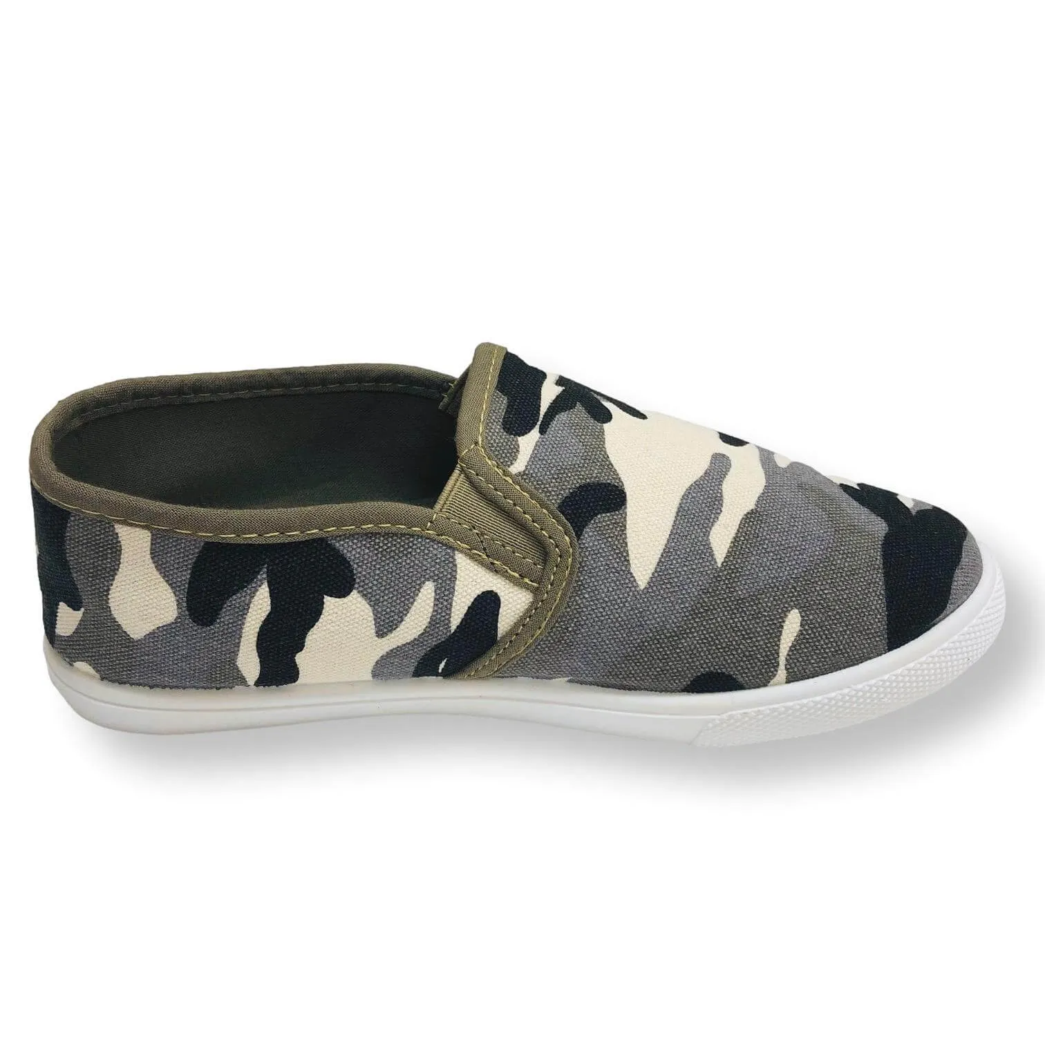 Camo Slip On Shoes for Boys Canvas Kids Sneakers
