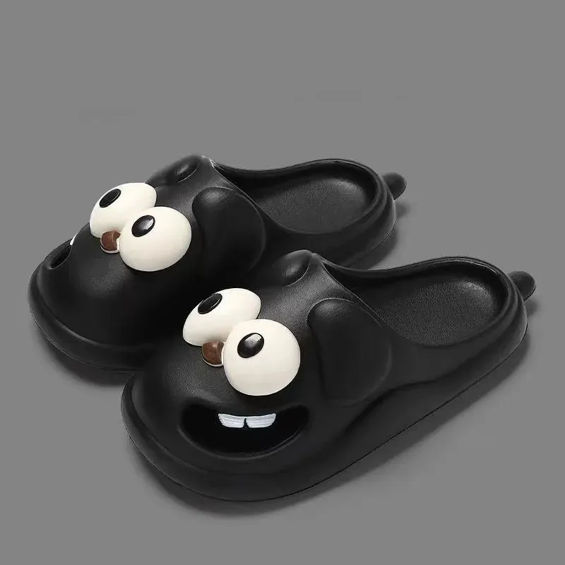 Cartoon Closed-Toe Slippers with Hole – Non-Slip Summer Slippers for Women, Perfect for Indoor Comfort and Outdoor Style