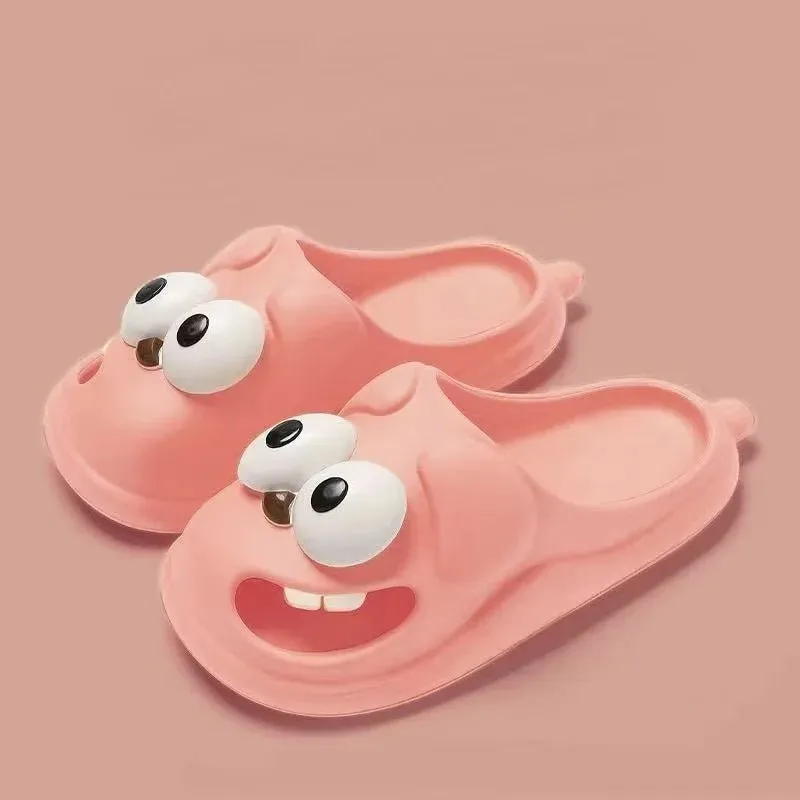 Cartoon Closed-Toe Slippers with Hole – Non-Slip Summer Slippers for Women, Perfect for Indoor Comfort and Outdoor Style