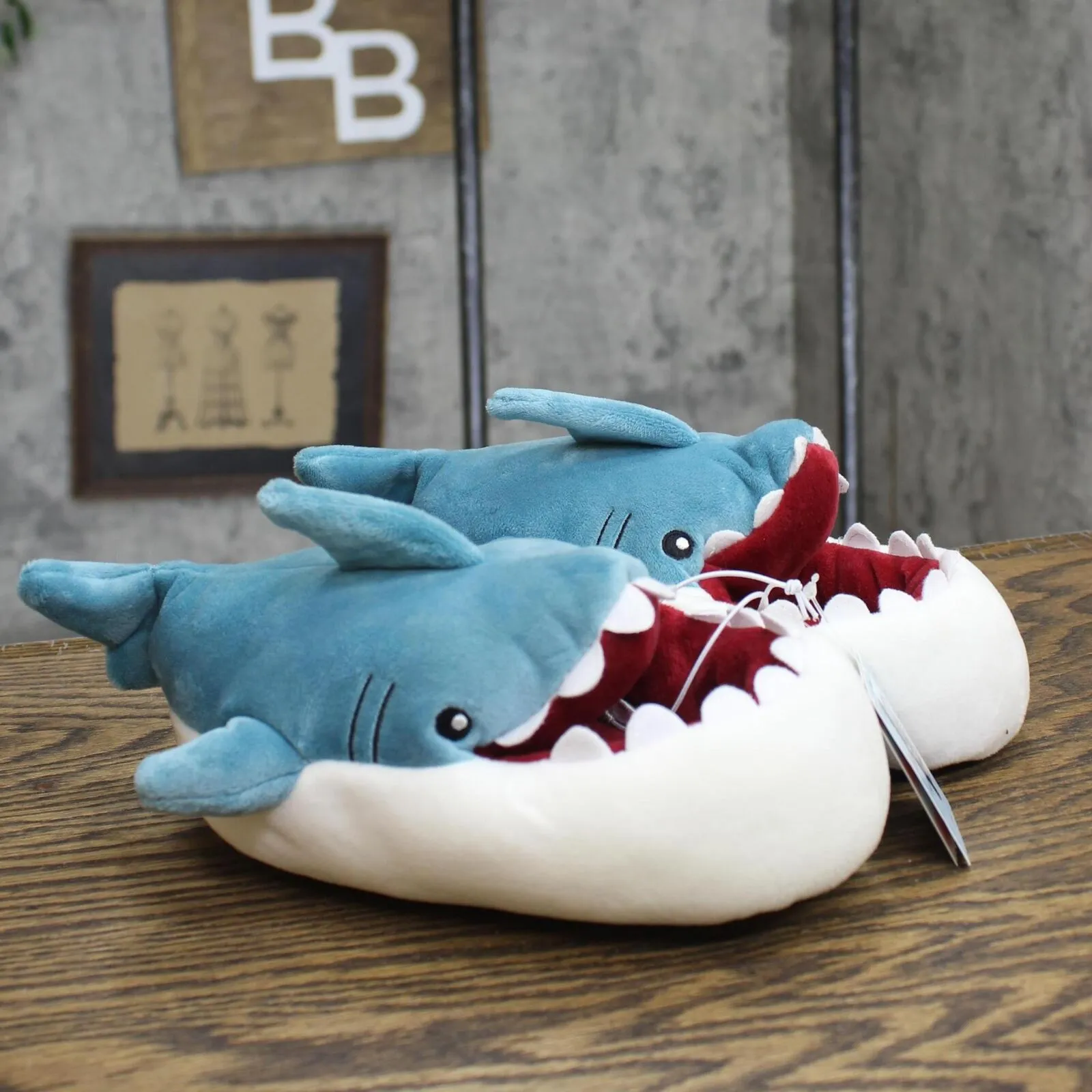 Cat & Jack Toddler Bruce Shark Loafer Slippers 89467805 Blue 9T-10T