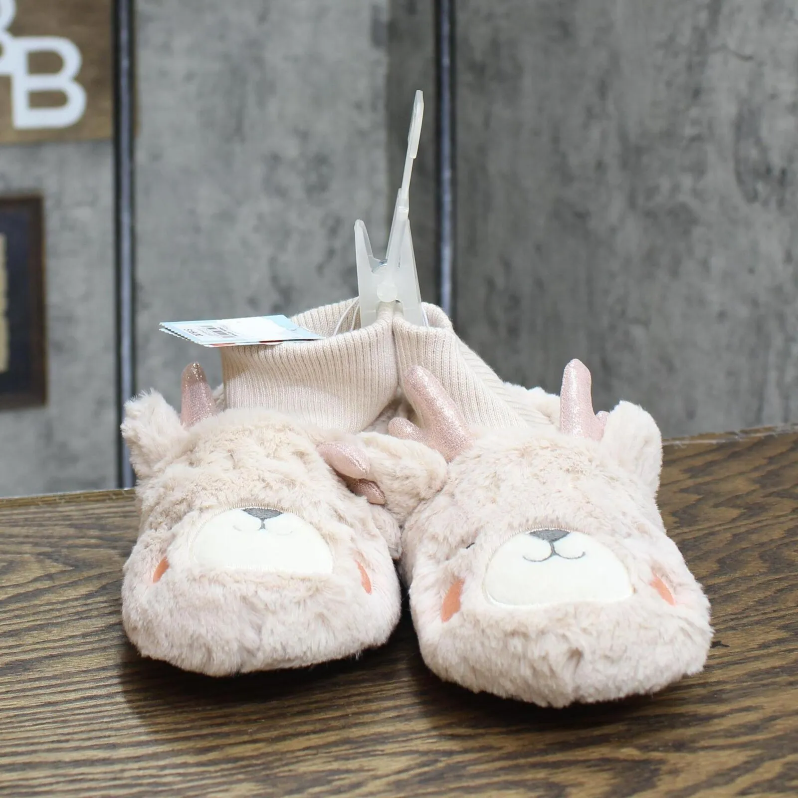 Cat & Jack Toddler Girls Doe Fawn Bootie Slippers 88507580