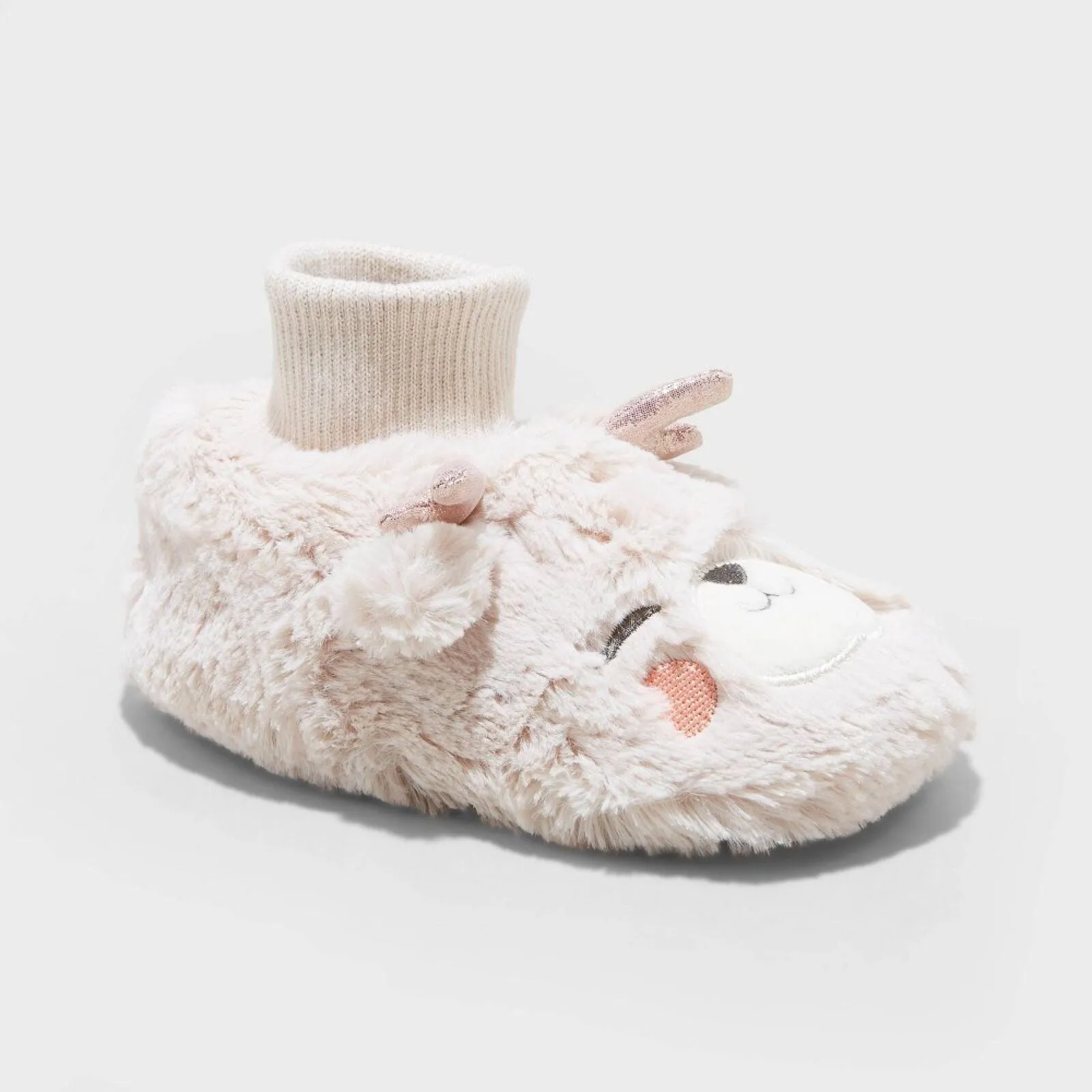 Cat & Jack Toddler Girls Doe Fawn Bootie Slippers 88507580