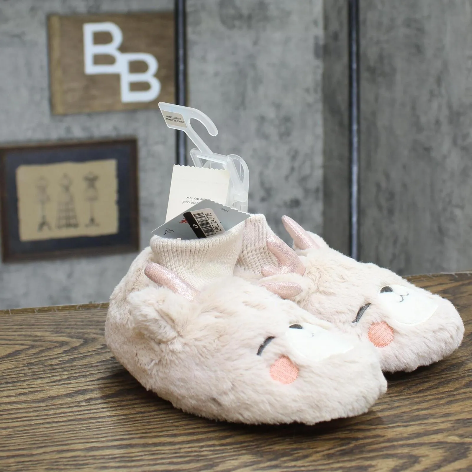 Cat & Jack Toddler Girls Doe Fawn Bootie Slippers 88507580
