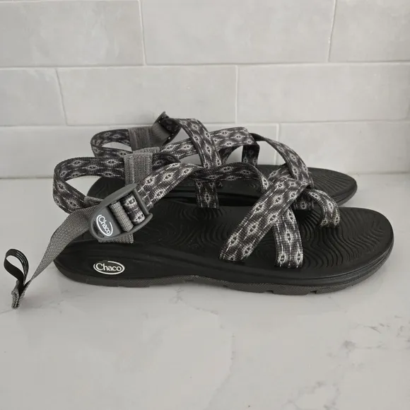 Chaco Z/Volv 2 Waterproof Adjustable Toe Loop Single Strap Hiking Sandal Gray 10