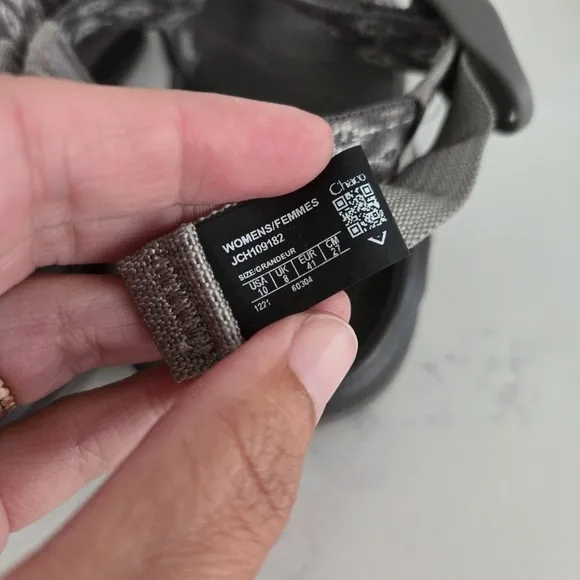 Chaco Z/Volv 2 Waterproof Adjustable Toe Loop Single Strap Hiking Sandal Gray 10
