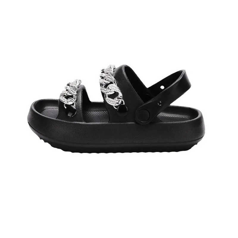 Chains Thick-soled Slippers EVA Sandals